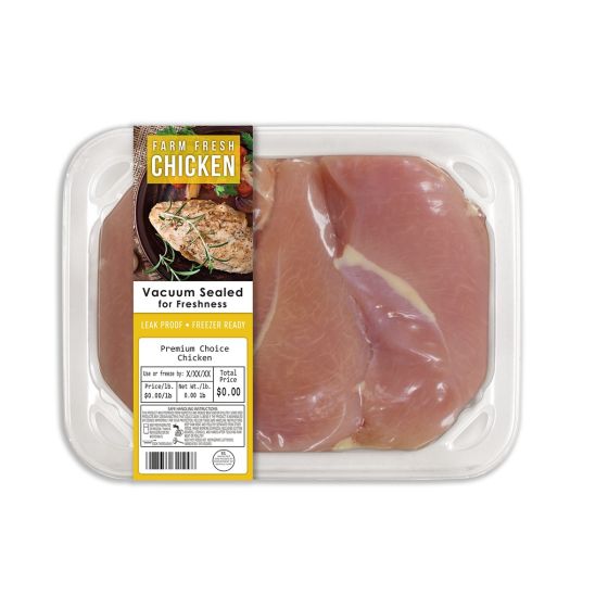 Cryovac materijali za pakovanje prerađene živine, Pakovanje piletine