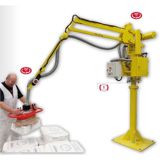 Industrijski manipulator sa krutim zglobnim rukama za opterećenja do 300 kg, Sa rukom