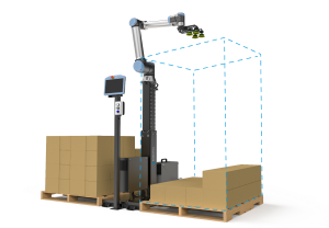 Cobot paletizator (težina pakovanja 11,5 kg, visina palete 1550 mm)