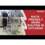 Lifting bowls in a healthy way with mobile lifters for kitchens│HOVMAND - Lifting &moving technology