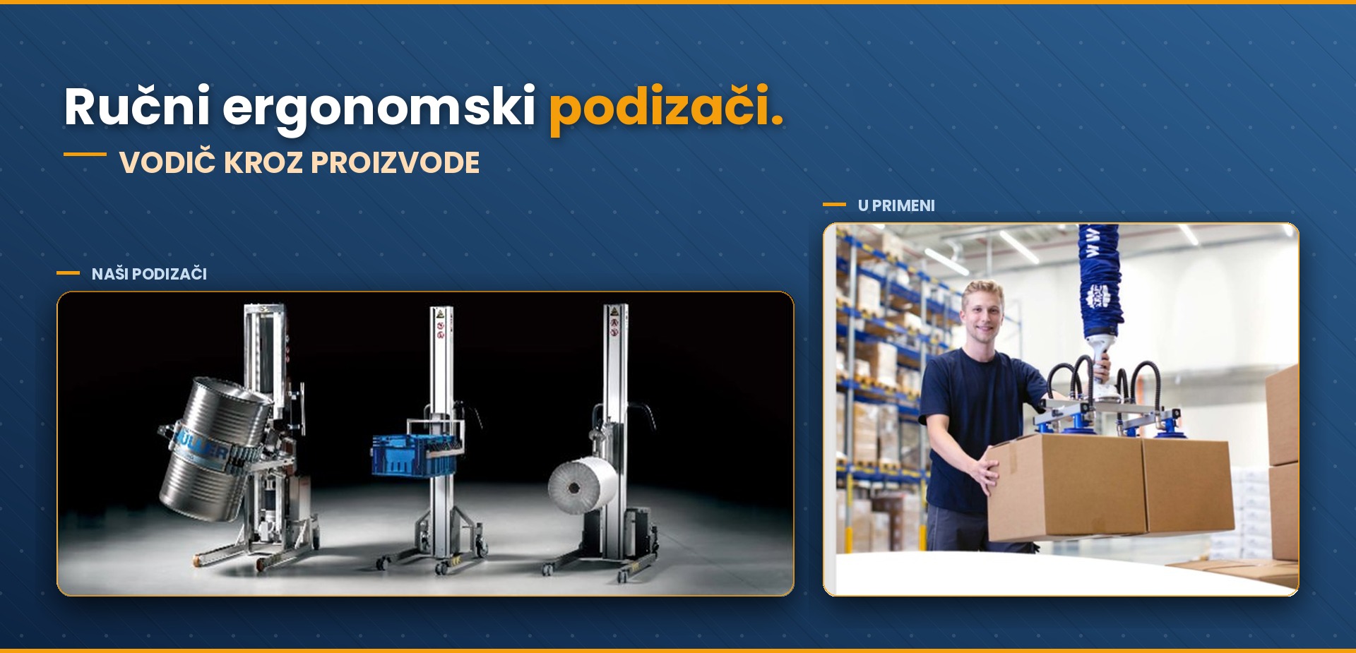 Operater koristi Schmalz ergonomski vakuumski podizač za rukovanje kutijama